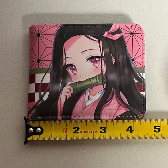 Demon Slayer Nezuko Kamado Faux Leather Wallet Pink New Anime Show Tanjiro - Picture 6 of 7